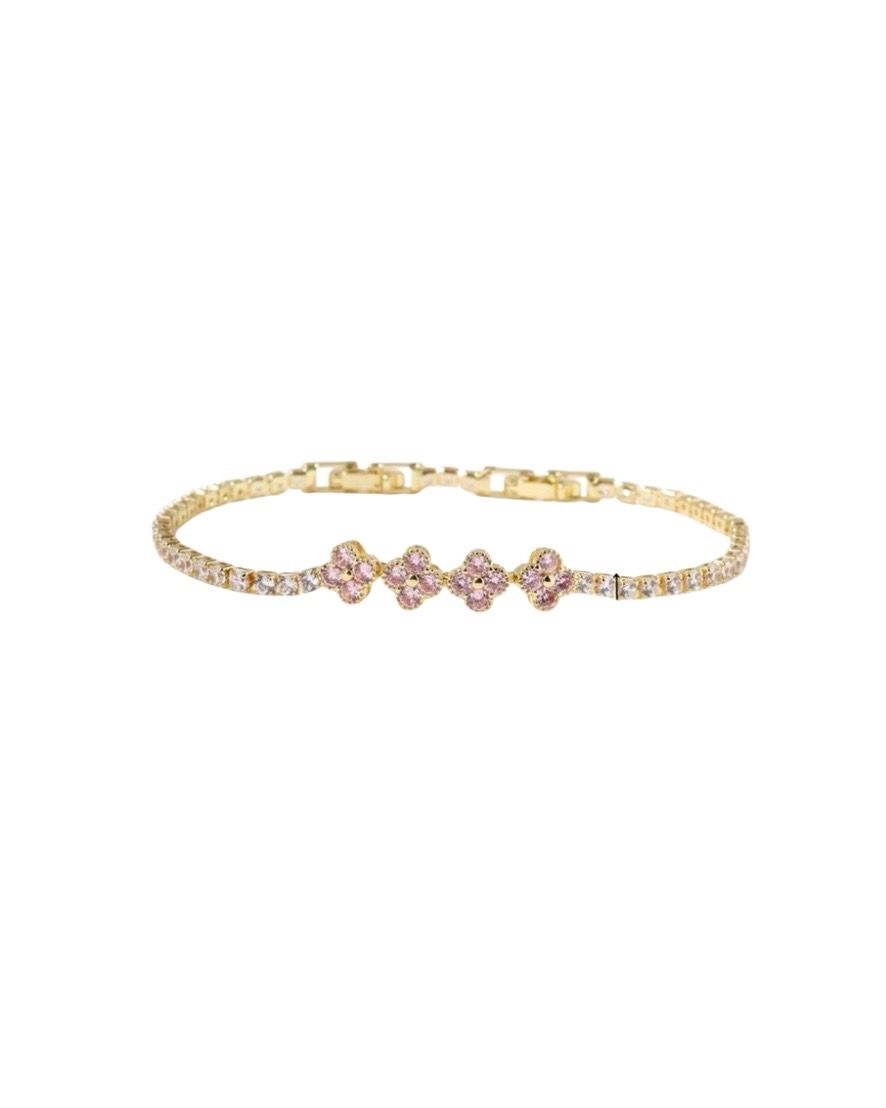 Aurora Tennis Bracelet - Crimson Pink