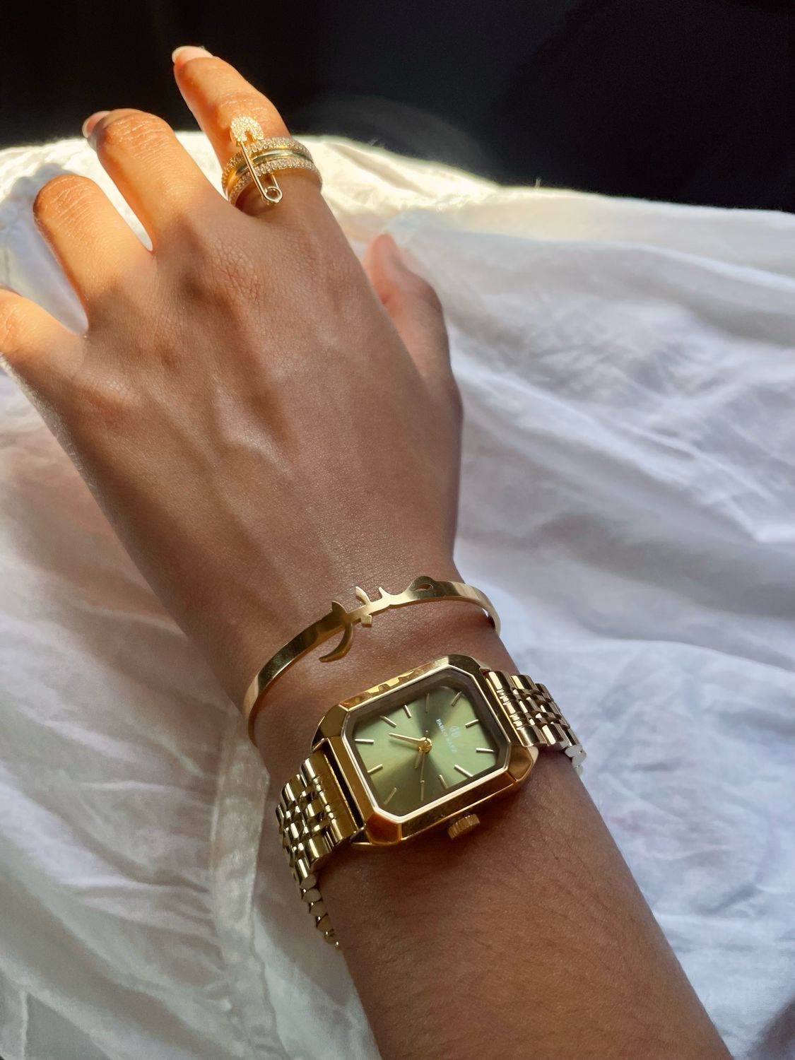 Classic Gold Watch - Green Face