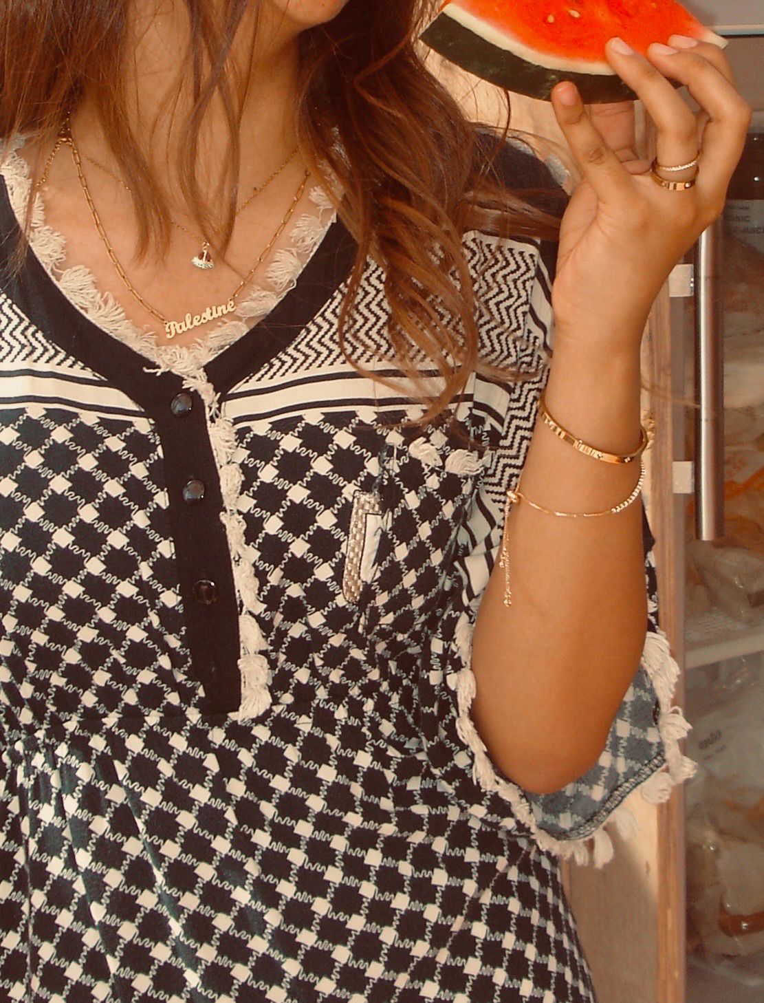 Palestine Necklace Paperclip Chain