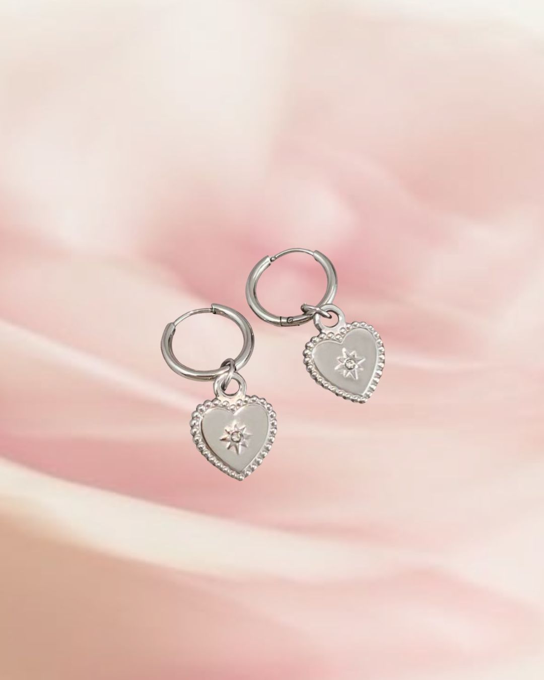 Sweetheart Earrings Silver
