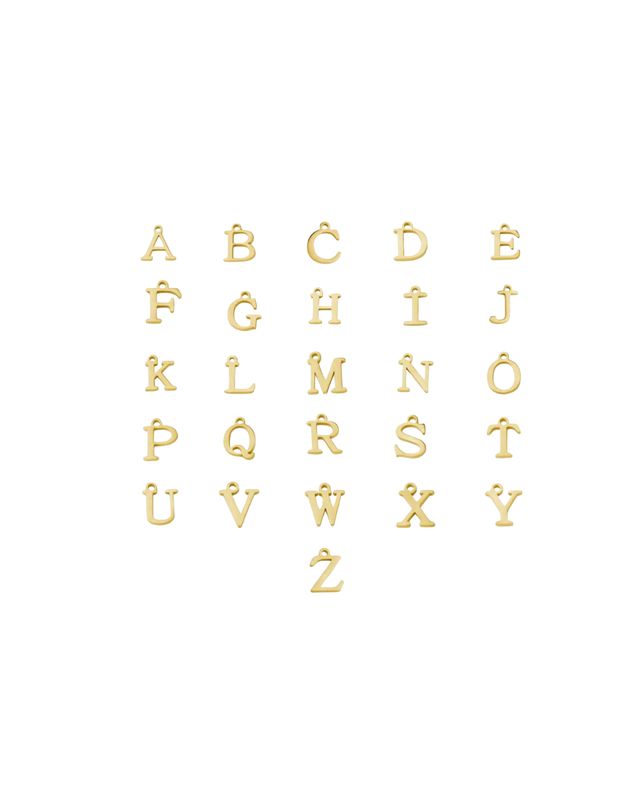 Plain Initial Necklaces Gold