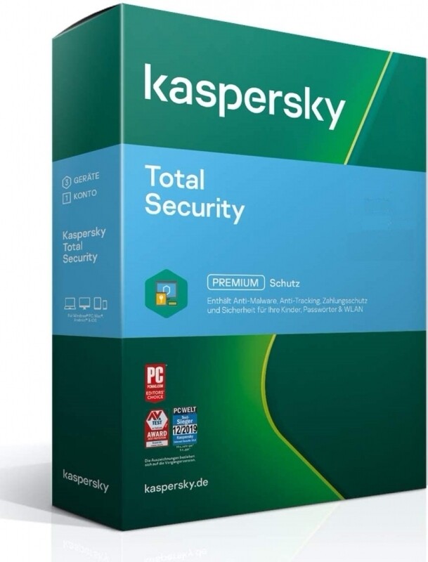 Kaspersky Total Security 2022 | 3 Devices | 1 Year | Antivirus, Secure VPN and Password Manager Included | PC/Mac/Android