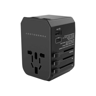 Powerology Universal Travel Adapter 2.4A + PD 45W