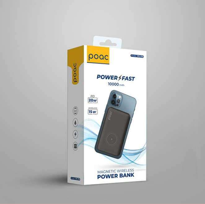 Poac Magentic wireless power bank 10000 mah