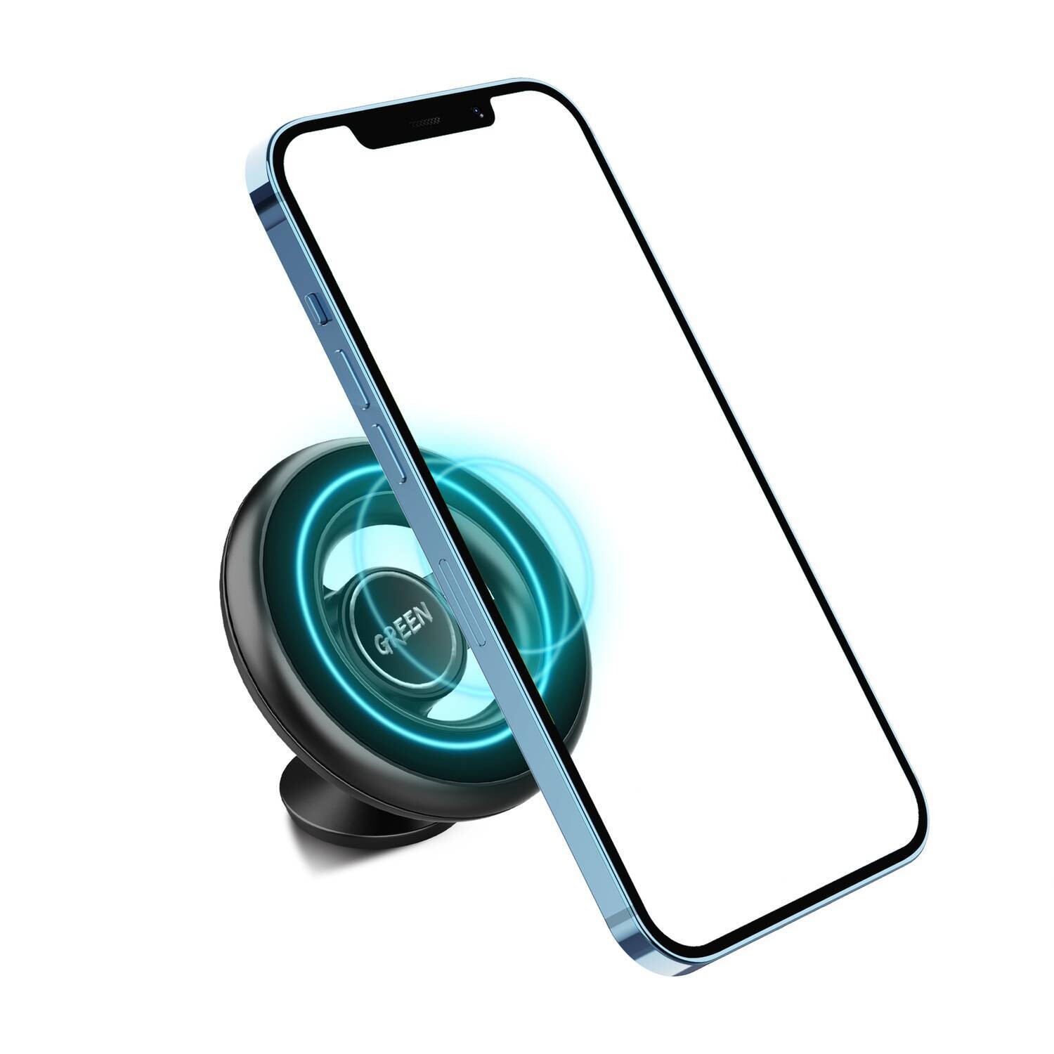 Green Lion Magnetic Halo Mount, Anti-scratch Silicone Pad, Super Strong Magnet, Easy Snap Mount, Car Mount Compatible for Mobile Phone