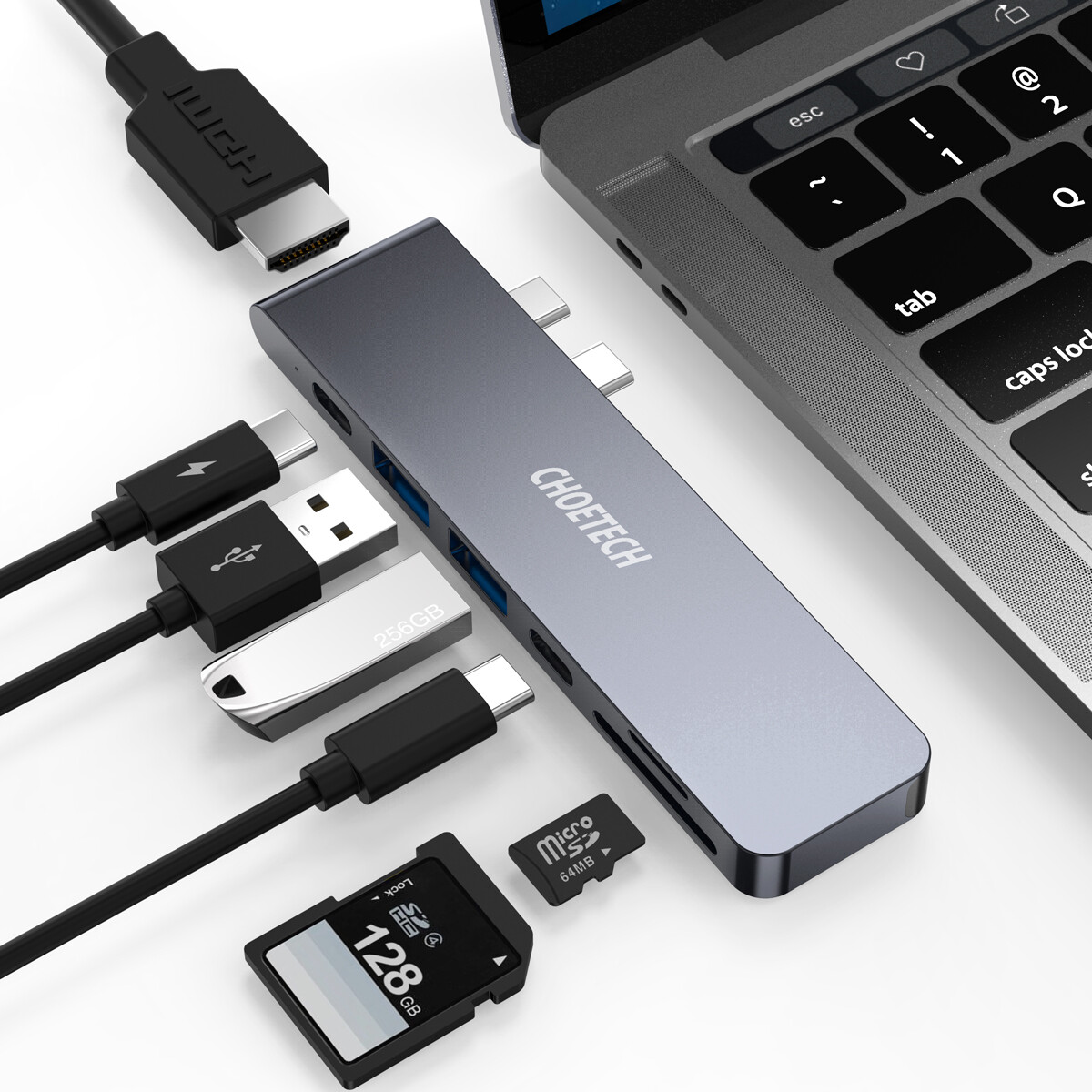 Choetech  Pro 7 in 2 USB-C Multiport Adapter