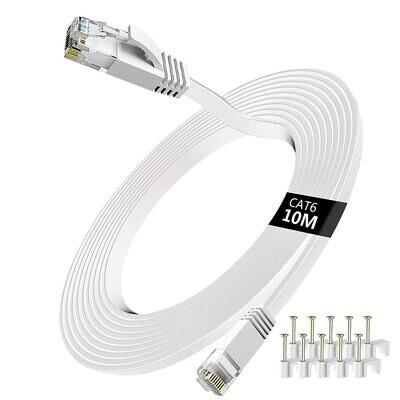 Cat6 Ethernet Cable, 10 Meter High Speed, Network Cable Internet Cable RJ45 Cable LAN Wire