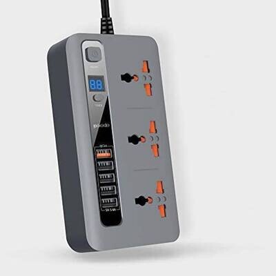 Power Socket (PD-5P3SQC-BK) 4 USB Port 3.4A + 1 Quick Charge 3.0 Charging Station
