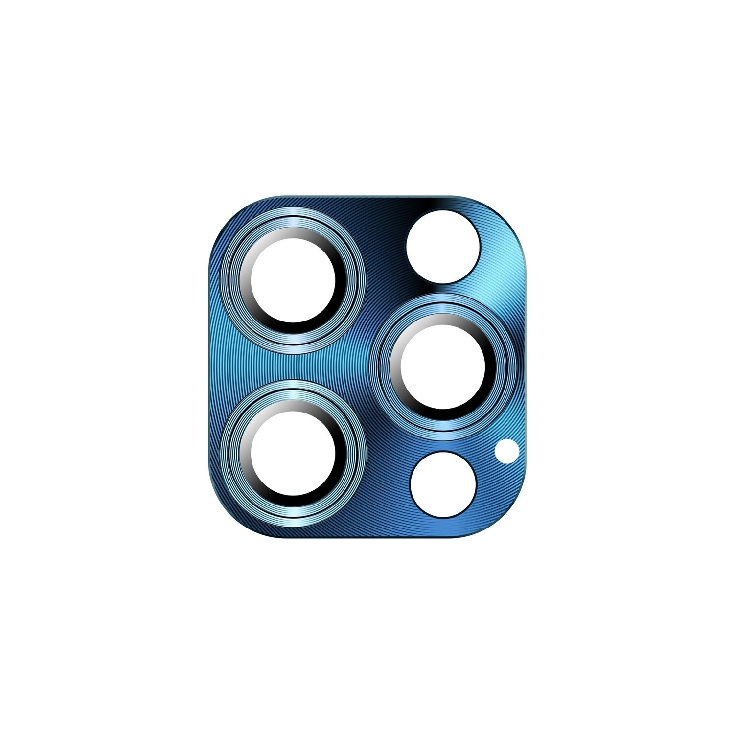 TOTU Metal Frame + Tempered Glass Camera Lens Protector Film for iPhone 12 Pro Max Color Sea Blue