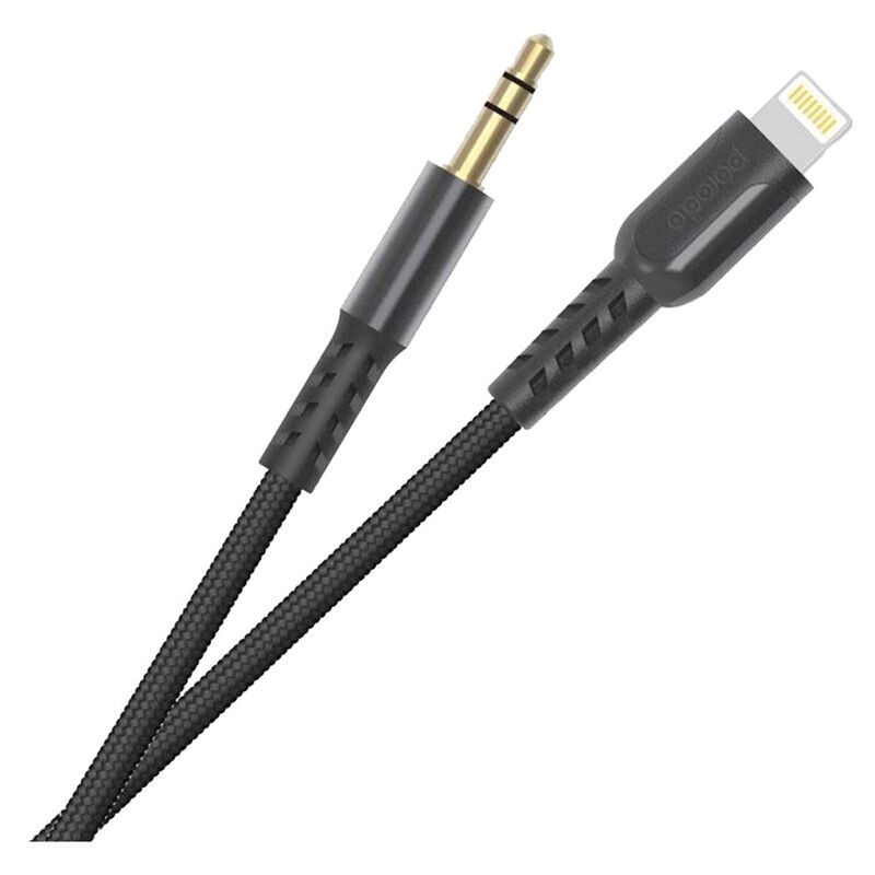 Porodo Lightning to AUX Braided Metallic Cable 1.2m