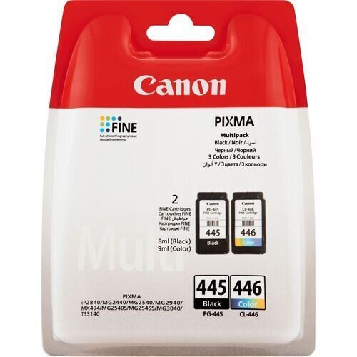 Canon Pixma 445+446 Twin Pack Black &amp; Color Cartridges