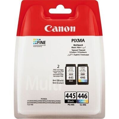 Canon Pixma 445+446 Twin Pack Black &amp; Color Cartridges