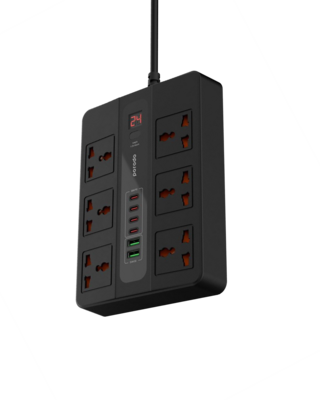 Porodo Multi-Port Super Hub 4 USB-C &amp; 2 USB-A Ultimate Home &amp; Office Kit - 2m -