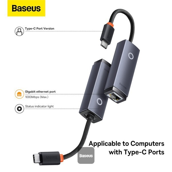 RJ45 Lan Port Ethernet Adapter (Type-C)
