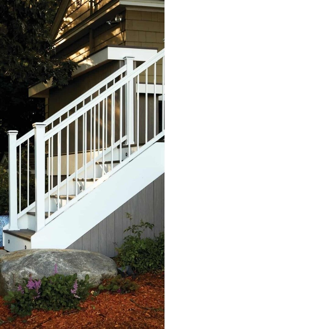 TIMBERTECH Impressions Rail Express 'Over The Post' 2 in. x 2 in. Post Kit, Color: White, Height: 36 in.