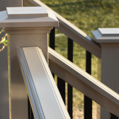 TIMBERTECH 5 in. x 5 in. Island Post Cap - Brownstone TIMBERTECH 5 in. x 5 in. Island Post Cap - Brownstone