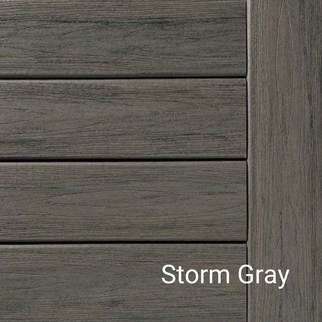 TIMBERTECH 1 in. x 6 in. x 16 ft. Grooved Deck Board - Storm Gray