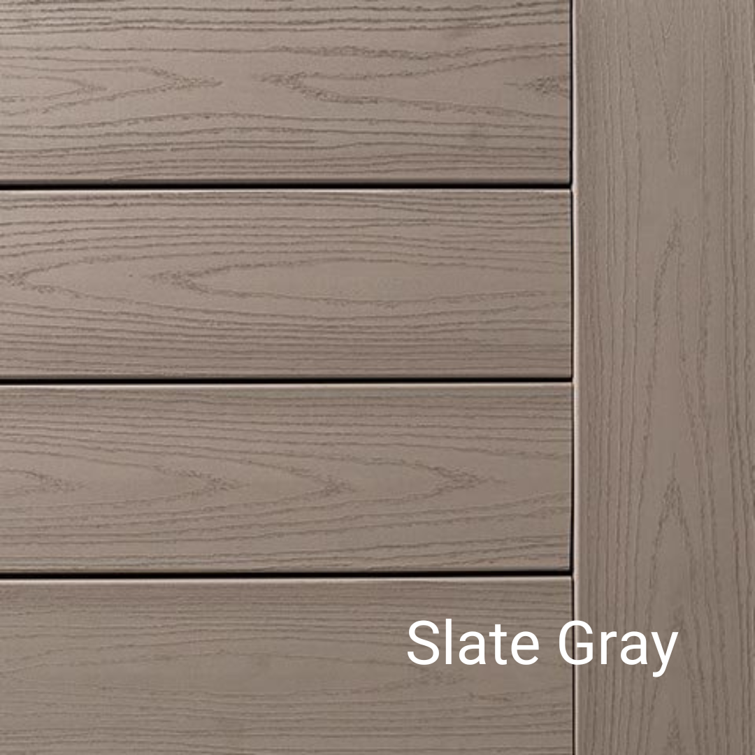 TIMBERTECH 1 in. x 8 in. x 16 ft. Square Edge Deck Board - Slate Gray