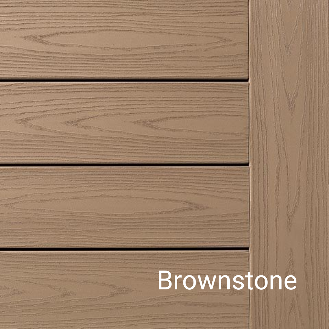 TIMBERTECH 1 in. x 6 in. x 20 ft. Square Edge Deck Board - Brownstone