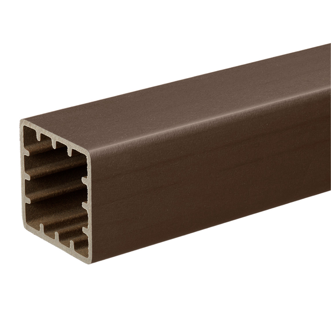 TIMBERTECH Evolutions Rail 5 in. x 5 in. x 8 ft. Post Sleeve - Traditional Walnut