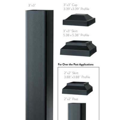 TIMBERTECH Impressions Rail Express 3 in. x 3 in. Post Kits