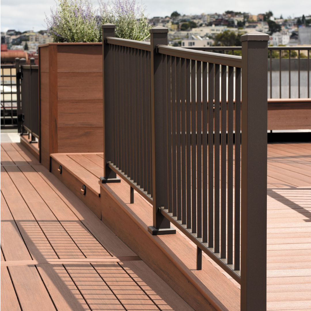 TIMBERTECH Impression Level Rail Kit 8 ft. x 36 in. - Bronze