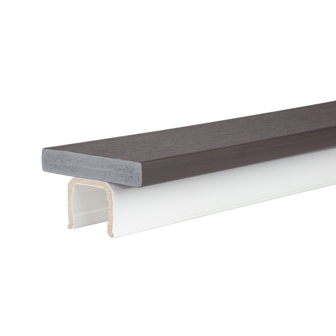 TIMBERTECH Universal Top Rail (Drink Rail Application) 8 ft. White