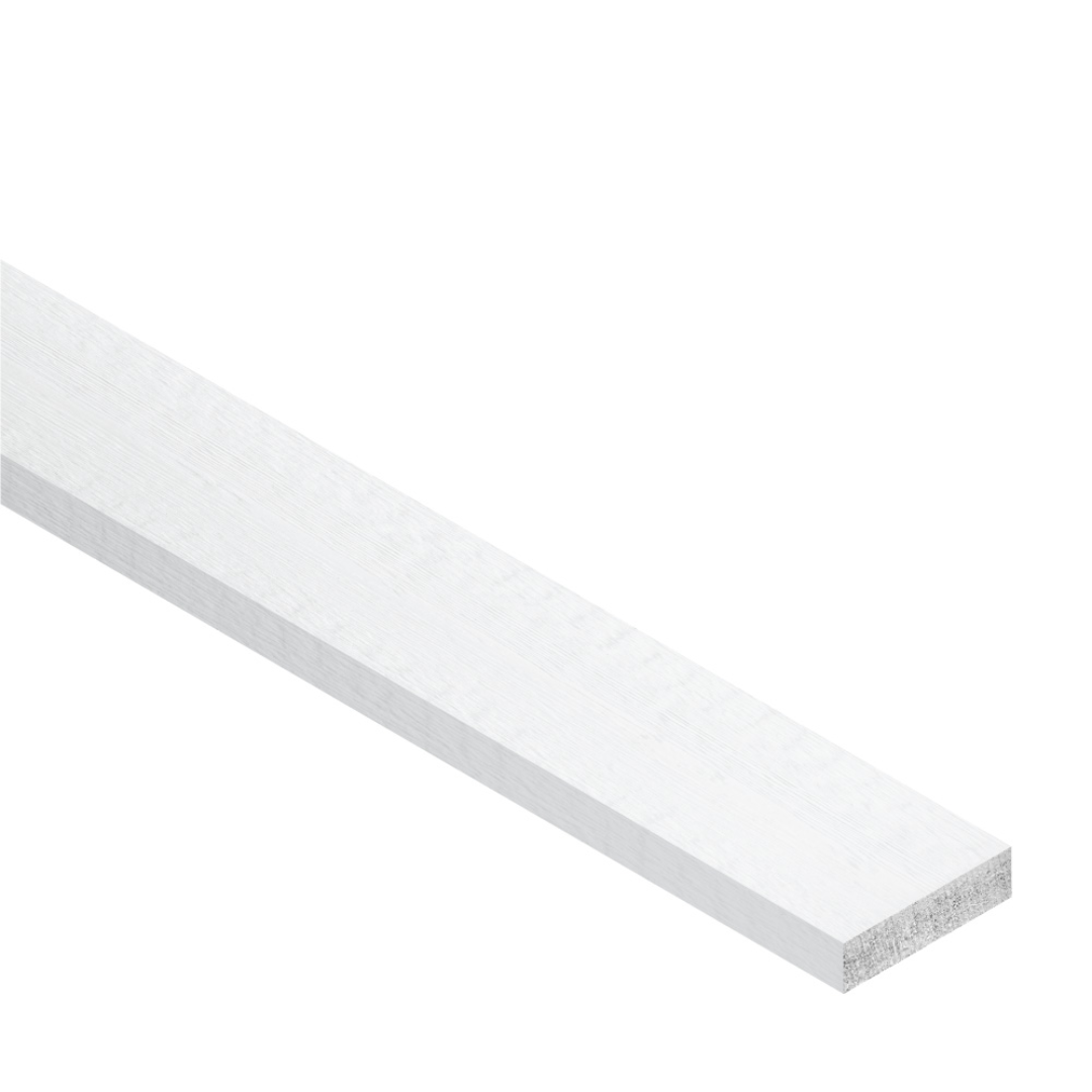 DIAMOND KOTE 19/32 in. x 3 in. x 16 ft. Batten Trim, 4/Bundle - White (Woodgrain)