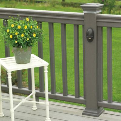 TIMBERTECH 5.5 in. x 5.5 in. x 12 ft. Post Sleeve - Slate Gray TIMBERTECH 5.5 in. x 5.5 in. x 12 ft. Post Sleeve - Slate Gray