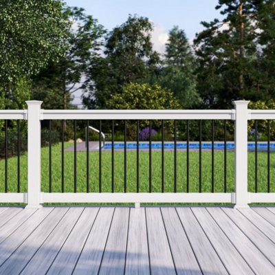 RDI Finyl 8 ft. x 36 in. Stair Rail Kit (Earth, T-Top, 3/4 in. Round Aluminum Baluster) RDI Finyl 8 ft. x 36 in. Stair Rail Kit (Earth, T-Top, 3/4 in. Round Aluminum Baluster)