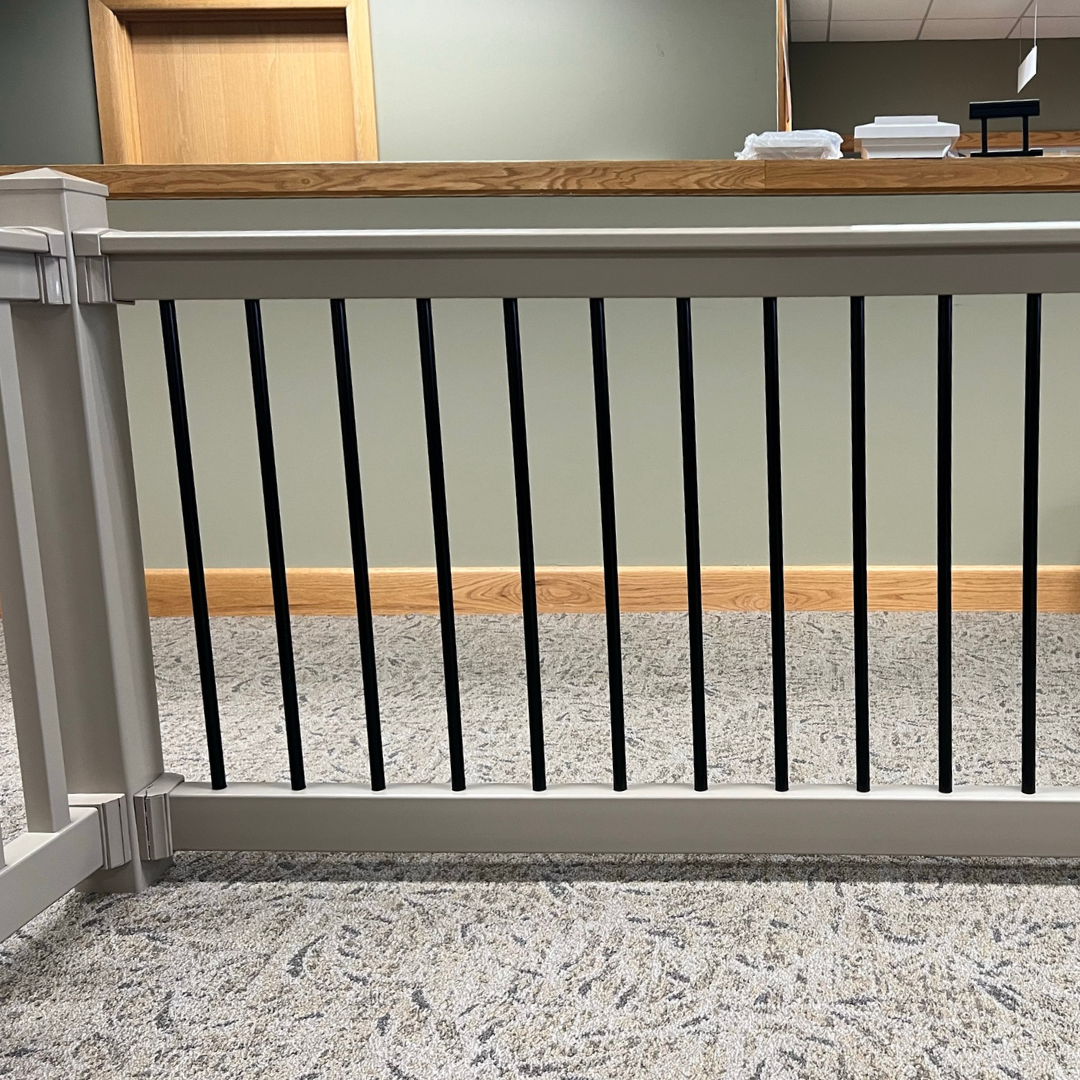 RDI Finyl 8 ft. x 36 in. Rail Kit (Earth, T-Top, 3/4 in. Round Aluminum Baluster)