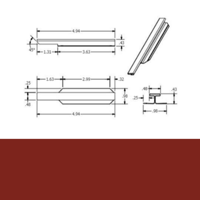 DIAMOND KOTE 5 in. H-Molding, Smooth - Cinnabar (25 Pieces per Bag) DIAMOND KOTE 5 in. H-Molding, Smooth - Cinnabar (25 Pieces per Bag)