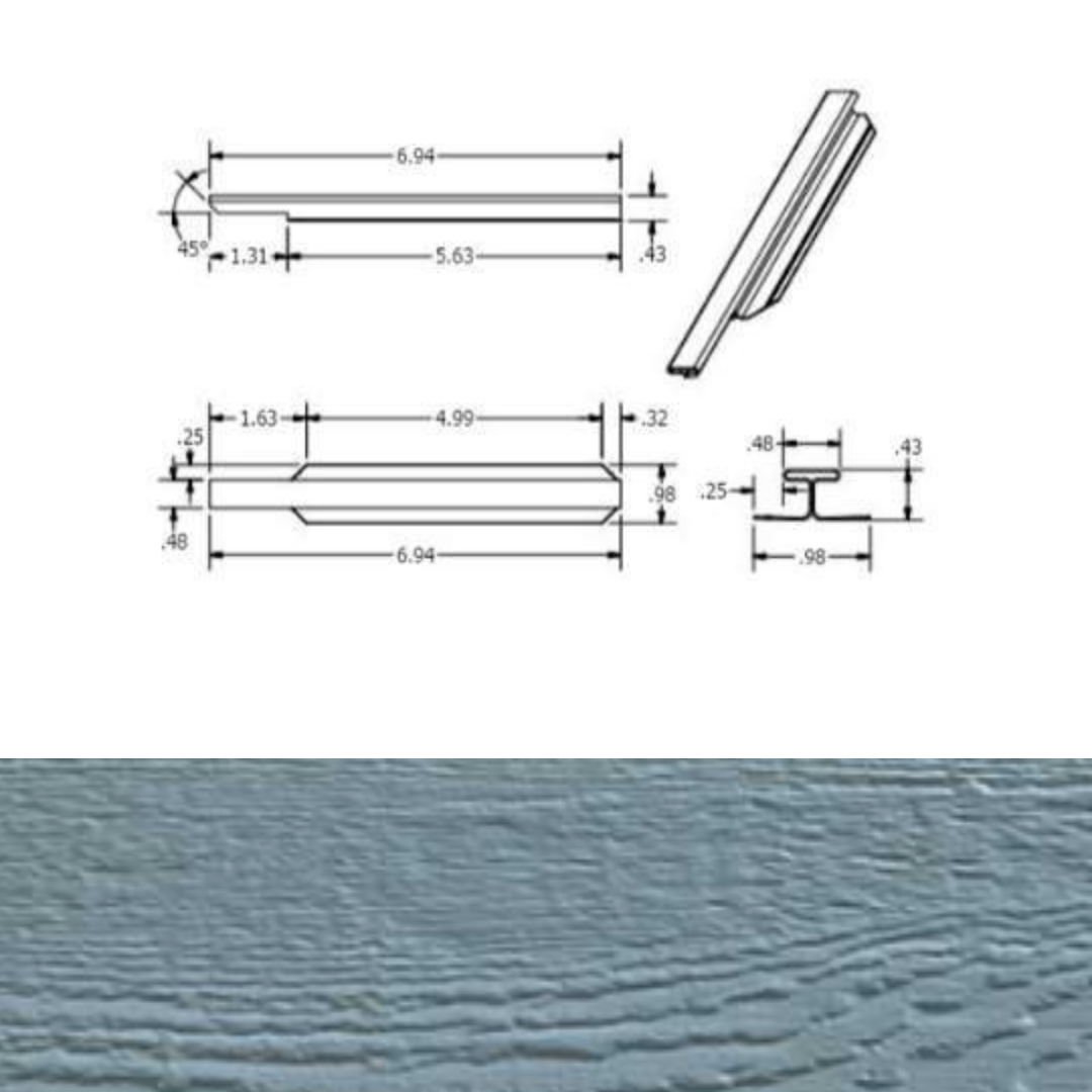 DIAMOND KOTE 7 in. H-Molding, Woodgrain - Mountain Lake (25 Pieces per Bag)