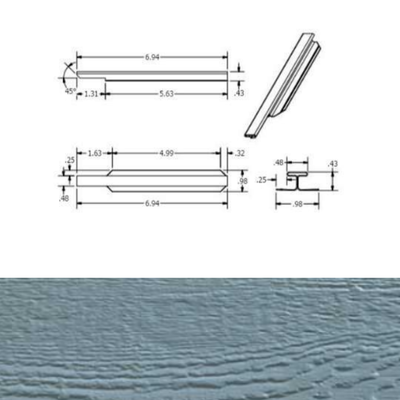 DIAMOND KOTE 7 in. H-Molding, Woodgrain - Mountain Lake (25 Pieces per Bag)