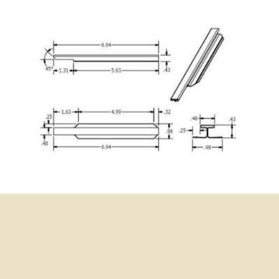 DIAMOND KOTE 7 in. H-Molding, Smooth - Biscuit (25 Pieces per Bag) DIAMOND KOTE 7 in. H-Molding, Smooth - Biscuit (25 Pieces per Bag)