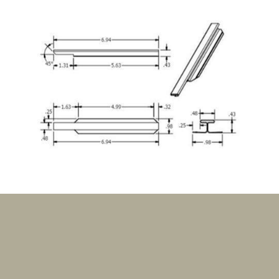 DIAMOND KOTE 7 in. H-Molding, Smooth - Beige (25 Pieces per Bag) DIAMOND KOTE 7 in. H-Molding, Smooth - Beige (25 Pieces per Bag)