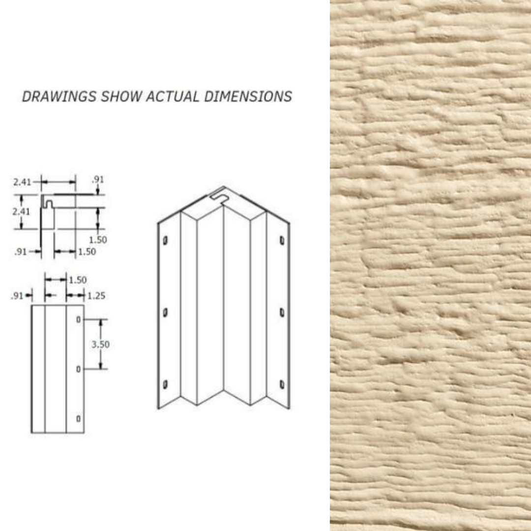 DIAMOND KOTE 5/4 x 3 in. x 10 ft. Inside Corner - Tan