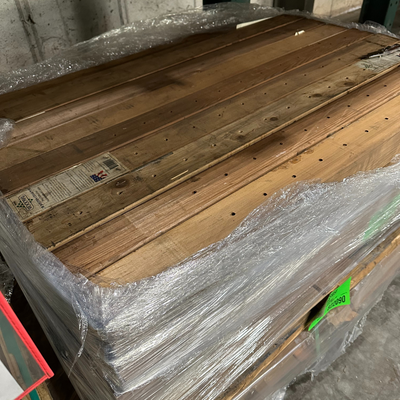 4 in. x 4 in. x 4 ft. Western Red Cedar - Grade 2 &amp; Better - Predrilled for Cable Rail *SECONDS*
