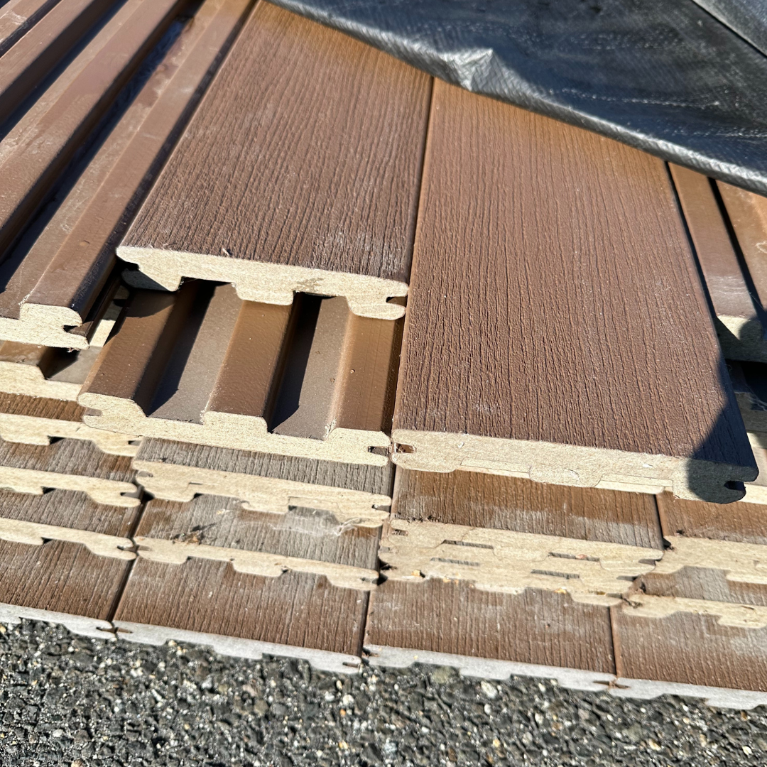 TIMBERTECH 1 in. x 6 in. x 16 ft. Grooved Deck Board - Dark Teak *SECONDS QUALITY*