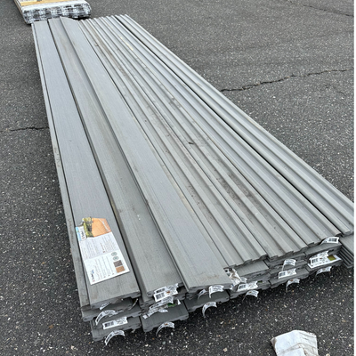 TIMBERTECH 1 in. x 6 in. x 12 ft. Grooved Deck Board - Sea Salt Gray *SECONDS QUALITY*