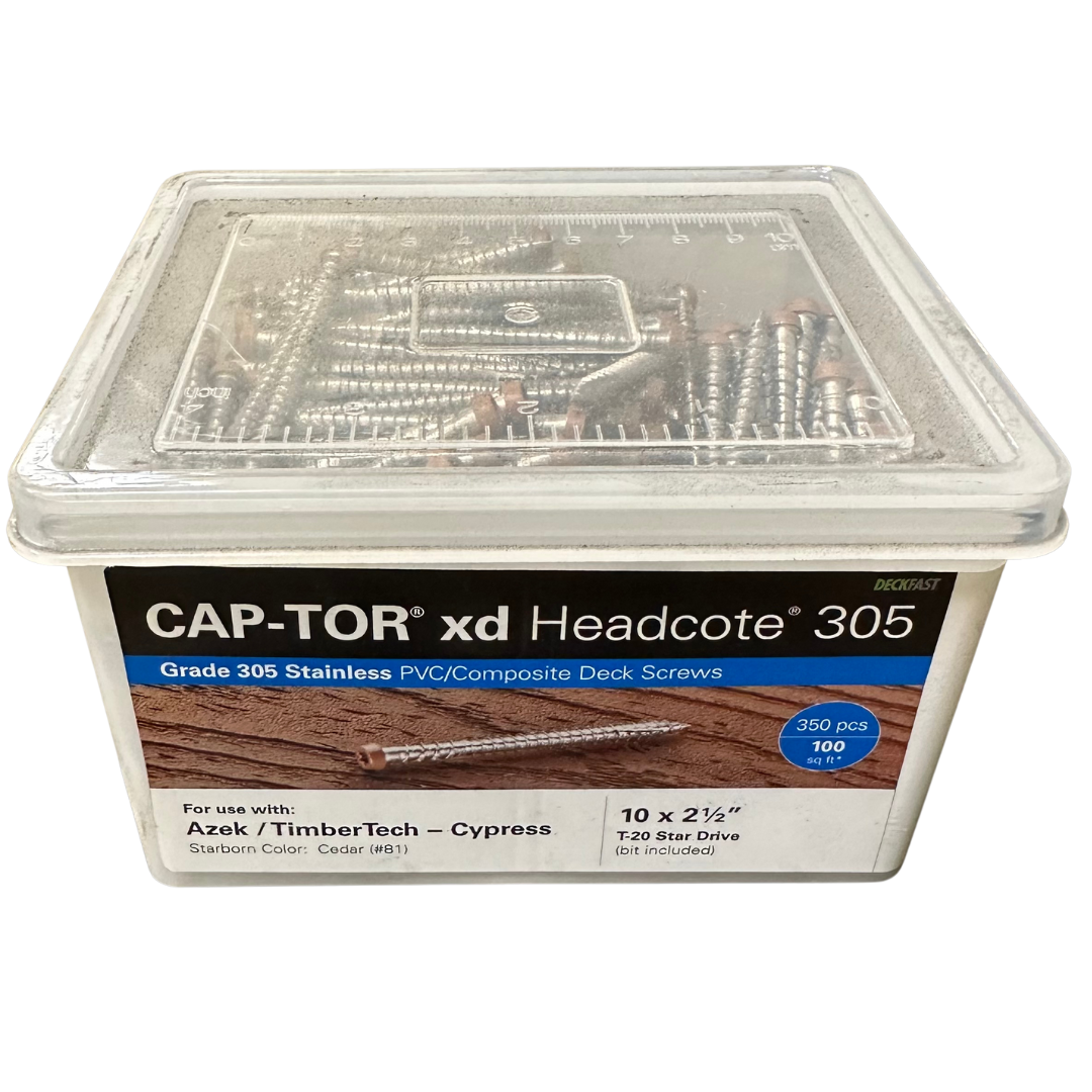 CAP-TOR xd Screws - 2 1/2&quot; 350pcs (100SF) - Cypress