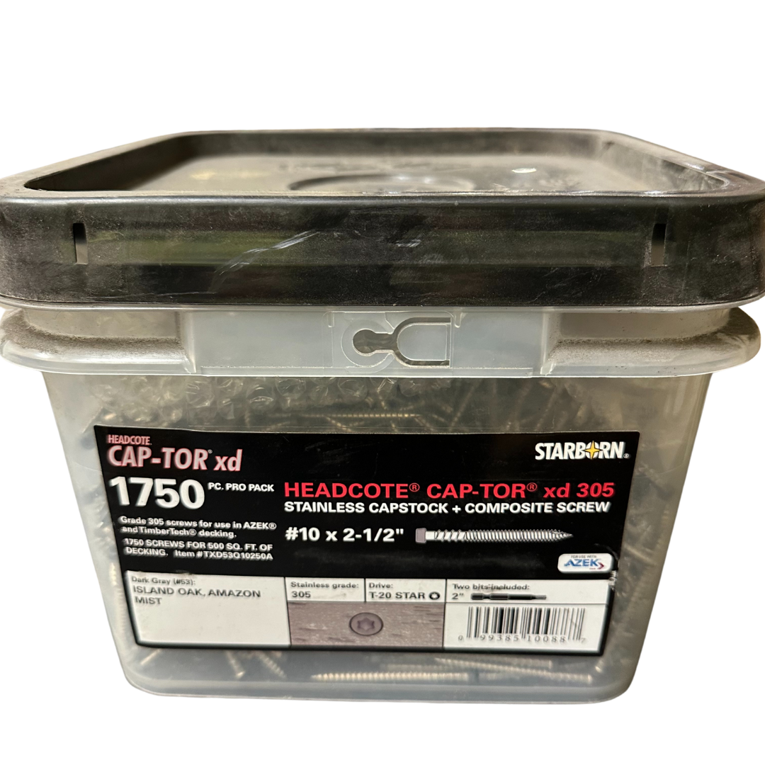 CAP-TOR xd Screws - 2 1/2&quot; 1750pcs (500SF) - Island Oak