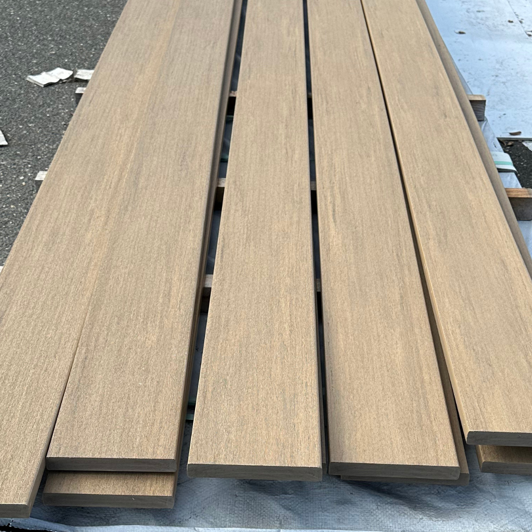 TIMBERTECH Azek 1 in. x 8 in. x 20 ft. Square Edge Deck Board - Weathered Teak *SECONDS QUALITY*