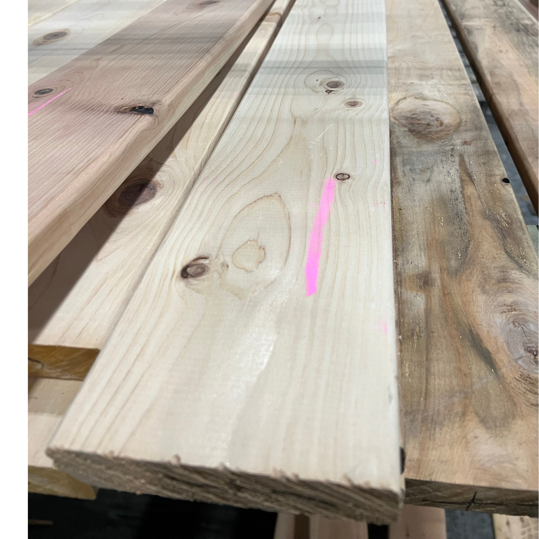 5/4 in. x 6 in. x 12 ft. Cedar Deck Board - STK / S4S / EE / KD *SECONDS QUALITY*