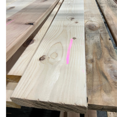 5/4 in. x 6 in. x 12 ft. Cedar Deck Board - STK / S4S / EE / KD *SECONDS QUALITY*