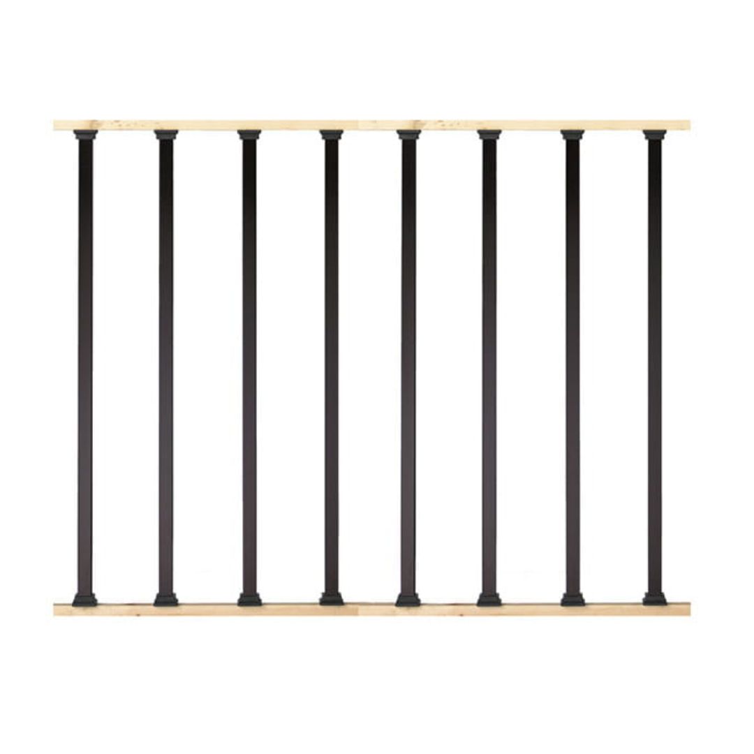 DECKORATORS 32 in. Estate Aluminum Balusters (10/Pack) - Black