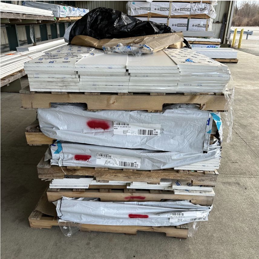 AZEK 1 in. x 12 in. x 8 ft. Traditional Trim (Warehouse Seconds)