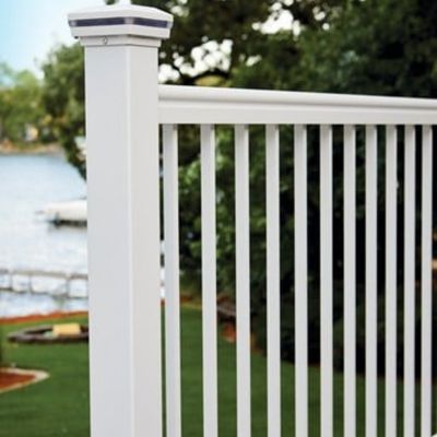 TIMBERTECH Impression Rail Express 8 ft. x 42 in. Level Universal Panel Kit - White