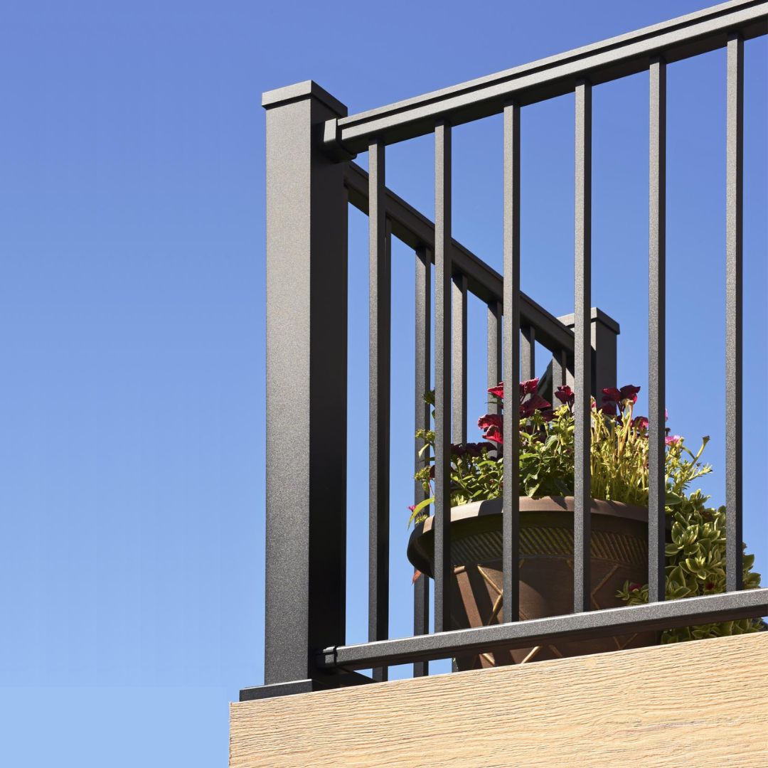 TIMBERTECH Impression Rail 2 in. x 2 in. x 36 in. "Over the Post" Level Post Kit - Bronze (Bracket & Skirt Included)
