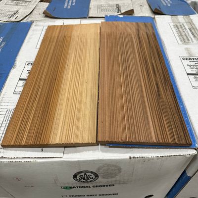 Western Red Cedar Shingle Siding, 18 #1 R&R Grooved - 100 SF/Box (14 in. Exposure)